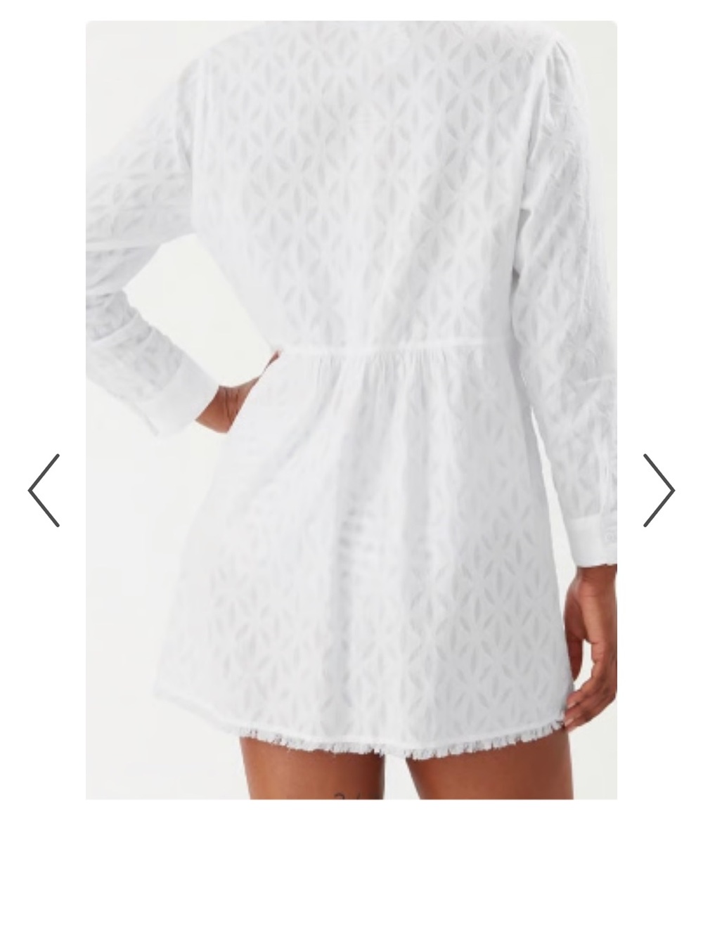 Tommy Bahama White 100% Cotton Button-Front Shirt/ dress / swim cover